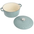 thumbnail image 4 of Spice By Tia Mowry Savory Saffron 6 Quart Enameled Cast Iron Dutch Oven with Lid in Mint, 4 of 11