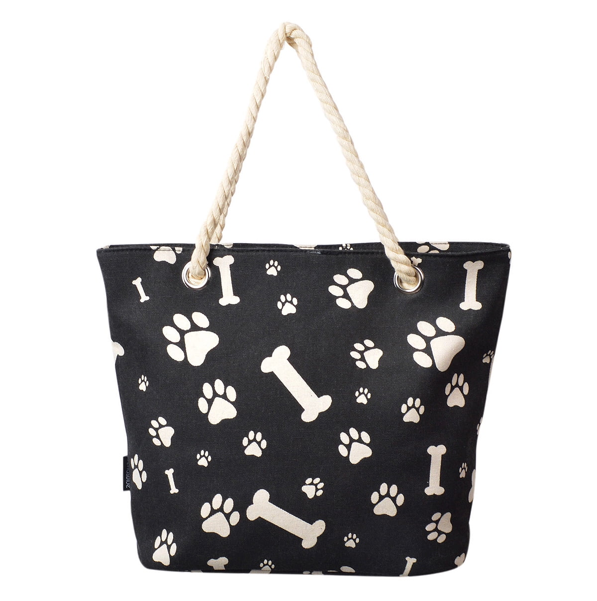 Shoulder Bag Canvas Cartoon Cat Dog Fish Beach Tote Satchel Handbag H 