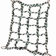 1PCS Green 12.6" x 9.84" Pet Small Animal Rope Climbing Net Chew Ladder Bridge Hammock Toy with 4 Metal Hooks for Hamster Rat Squirrel Parrot Bird Cage Accessories