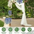 thumbnail image 4 of Plastic Artificial Green Plants Green Artificial Rattan Wall Hanging with Blue Flowers Valentine's Day Home Decor for Interior Wall and Scene Arrangement(1Pcs) Rkxzt, 4 of 8