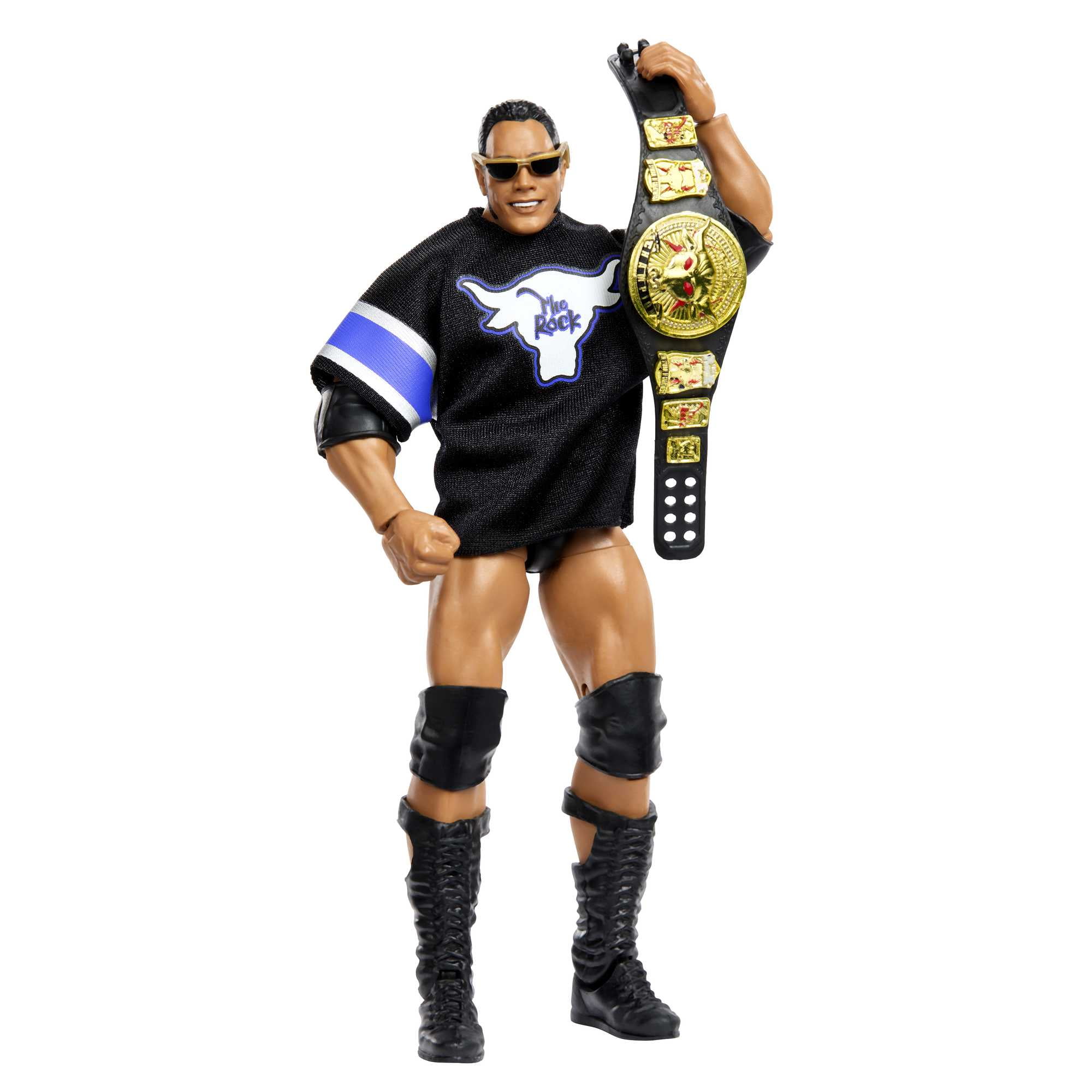 WWE Elite Collection The Rock Action Figure with Accessories, Posable Collectible (6-inch)