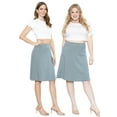 thumbnail image 2 of Stretch Is Comfort Women's Ultra Flex A-Line Knee Length Skirt | Adult Small- 3x, 2 of 7