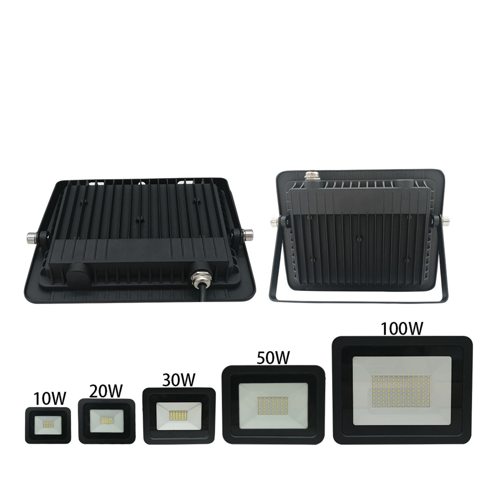 LED Flood Light Outdoor Spotlight Floodlight 10W 20W 30W 50W 100W Wall Lamp IP68 Waterproof Garden Lighting - Wide Angle Beam