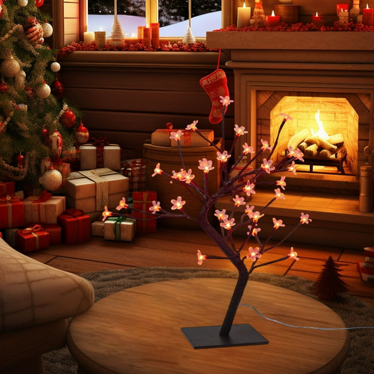 Cherry Blossom Tree Lights 40LED Lighted Tabletop Artificial Bonsai Tree  Lamp Light up Bonsai Tree for Christmas Indoor Home Bedroom Living Room,  Tabletop Decor Night Light Artificial Tree - Walmart.com