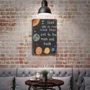 Outer Galaxy Space Theme Metal Tin Sign, Sci Fi Bedroom Wall Decor Plaque, 8 x 12 Inch