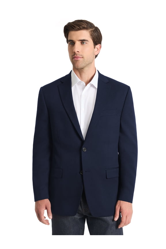Men's Navy Solid Classic Fit Tailored Suit Separate Jacket, Sizes 40R-48L