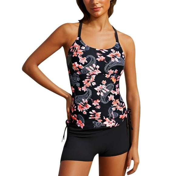 Trajes de baño tankini para mujer Trajes de baño para mujer Trajes de baño con tirantes Bikinis Trajes de baño estampados Traje de baño dividido Traje de baño Traje de baño de dos piezas para mujer
