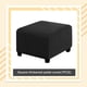 thumbnail image 5 of Kearding Funda otomana elástica de Color sólido para Hotel de oficina, funda para reposapiés de poliéster para sala de estar, muebles Decoración del hogar Negro, 5 of 6