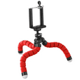thumbnail image 2 of Flexible Phone Tripod Stand with 360° Ball Head, Non-Slip Legs, Universal Phone Mount, for Vlogging, Travel, Live Streaming, Red, 2 of 10