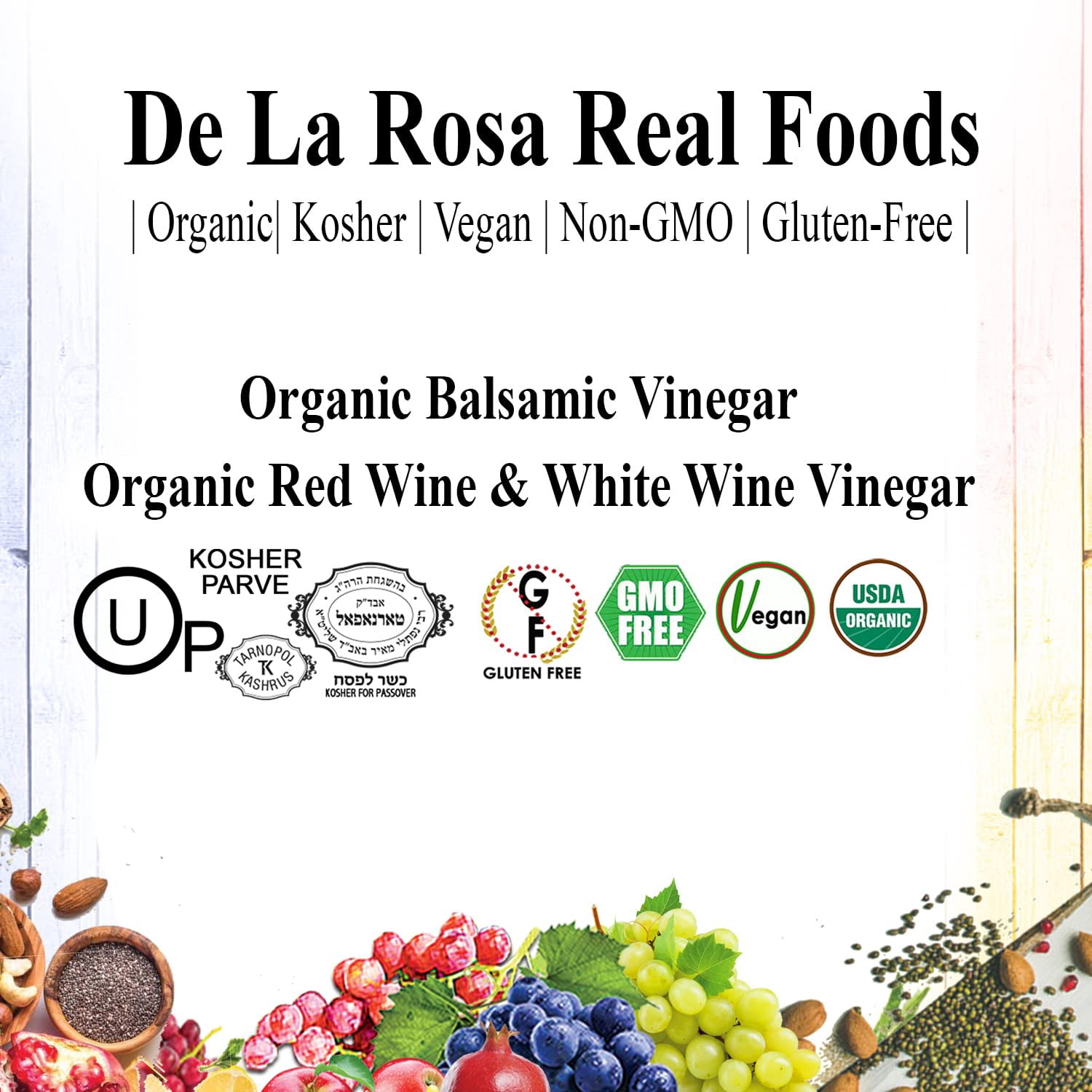 De La Rosa613 White Wine, Red Wine & Balsamic Vinegar Wineskin, 16.9 Oz (Pack of 3)