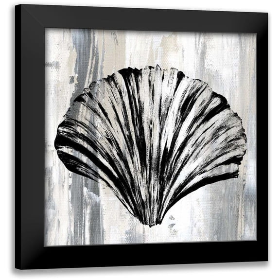James, Andrea 12x12 Black Modern Framed Museum Art Print Titled - Black Shell I