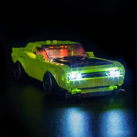 ‌LED Light Compatible with Legos 77237 Building Set, LED Light Kit for Legos 77237 Challenger SRT Hellcat sports car Building Toy, Only Decoration Lights, No Building Model Kit