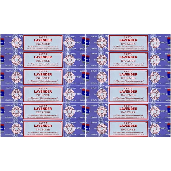 Satya Nag Champa Lavender Incense Sticks, 12 Count