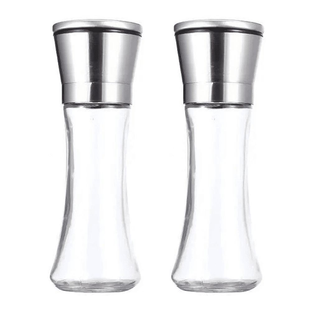 Premium Stainless Steel Salt and Pepper Grinder Set of 2 Adjustable