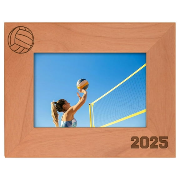 ThisWear Personalized Gifts Volleyball Coach Gift 2026 Sports Team Photo Frame Wood Engraved 4x6 Landscape Picture Frame