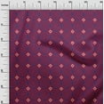 thumbnail image 2 of oneOone Silk Tabby Fabric Diamond & Circle Block Print Fabric BTY 42 Inch Wide, 2 of 4