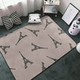 thumbnail image 3 of Area Rugs For Living Room Decor - Black Eiffel Tower Anti Slip Throw Washable Rugs 3x5 For Bedroom, Soft Indoor Carpet For Bedroom Living Room 60x39In, 3 of 5