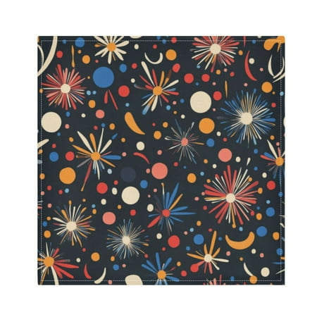 

Napkin Satin Napkin 20*20Inchx1 Kitchen Towel Dinner Plate Towel Decorative Towel Napkin Tea Towel Suitable For Kitchen Table Pretty Fireworks Pattern