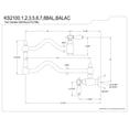 thumbnail image 5 of Kingston Brass KS2101BAL Heirloom Wall Mount Pot Filler, Polished Chrome, 5 of 5