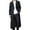 Black-a, variant on Men's Full Length Winter Trench Coat Double Blend Long Windbreaker Notch Lapel Peacoat Overcoat,Khaki,8XL