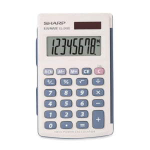 Small Casio HS-4G Handheld Solar Calculator