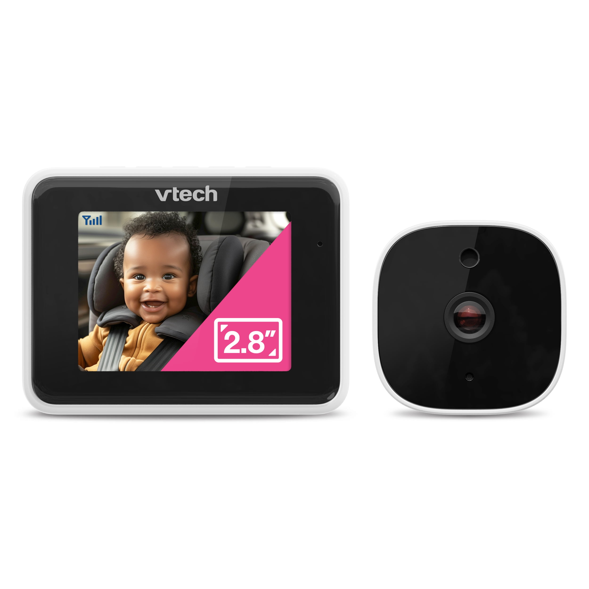 VTech V-Go In-Car Baby Monitor, 2.8" High-Resolution Display, Vent Mount Viewer & Rear Seat Camera, Backseat Infant Safety Monitoring System, Night Vision, Easy Install, Clear Video for Travel