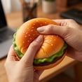thumbnail image 5 of Slow Rising Squishing Hamburger, Hamburger Squeeze Toys, Realistic Food Squishies Relief Fidget Toys for Decompression Anxiety Relaxation, 5 of 5