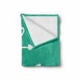 thumbnail image 2 of Anchor Soft Flannel Fleece Blanket, Anchor Heart Shapes and Wavy Lines on the Bottom Sailor Love Loyalty Romance, Cozy Plush for Indoor and Outdoor Use, 50" x 60", Green Pink White, by Ambesonne, 2 of 6