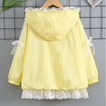 thumbnail image 5 of YunPes Girls Hooded Jacket Ruffle Lace Trim Zip-Up Windbreaker Coat Mesh Inner Lightweight Cozy Fall Cute Outerwear for Kids, 5 of 6