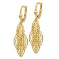 thumbnail image 2 of Primal Gold 14 Karat Yellow Gold Textured Dangle Leverback Earrings, 2 of 4