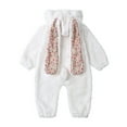 thumbnail image 4 of KAUOD Boys Girls Fleece Snowsuits Jumpsuits Cute Bunny Ear Hooded Bodysuit Zip up Fuzzy Plush Padded Warm Romper Outfits, 4 of 8