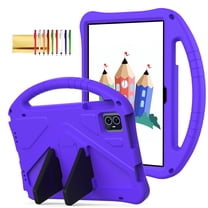 TECH CIRCLE Kids Case for Onn 10.1 Tablet 2024 Gen 4 Model:100135925,Lightweight Shockproof Rugged EVA Kids Friendly Handle Stand Child Proof Silicone Kids Case for Onn Tablet 10.1" 4 Gen 2024,Purple