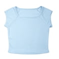 thumbnail image 4 of Kids Shirts Sleeveless Square Neck Kids Blue T Shirt Basic Plain Girls Outfits Size 4-5 Years, 4 of 9
