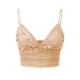 thumbnail image 1 of Made by Olivia Women's Textured Open Back Laced V-Neck Crop Top, 1 of 1