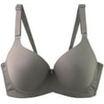 thumbnail image 3 of Bmawag Underwire Bras for Women Plus Size Adjustable Shoulder Straps Lace Bra Underwiree Extra-Elastic Bra Active Yoga Sports Bras Gray 105D, 3 of 6