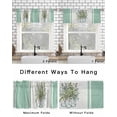 thumbnail image 6 of Eucalyptus Green Kitchen Curtain Valances for Windows Farmhouse Short Curtains, Stripes Bottle Flower Cactus Plant Rod Pocket Valance Curtain for Bedroom Cafe Living Room 54"x18", 6 of 8