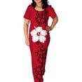 thumbnail image 1 of Robes Décontractées à Col Rond Samoan Puletasi Robe Maxi le 2 Pcs Robe Personnalisée Grande Taille Vêtements pour Femmes, 1 of 5