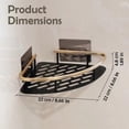thumbnail image 2 of Shower Caddy 2 Pack Adhesive Wall Mounted No Drilling Washstand Organizer Aluminum Alloy Rustproof Shelf Bathroom Kitchen Storage Rack Matte Black Gol, 2 of 4