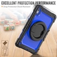thumbnail image 4 of Case for Lenovo Tab M10 HD 2nd Gen 10.1 inch 2020, 360 Rotating Stand Handle Pencil Holder Shoulder Strap Heavy Duty Shockproof Cover, Dark Blue PC, 4 of 7