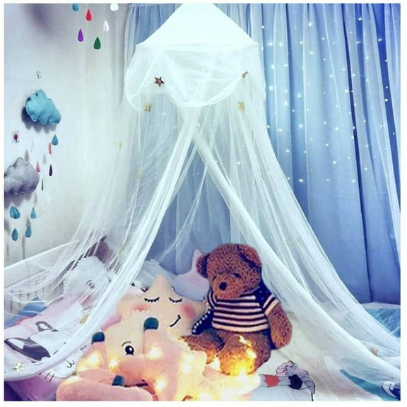 CAILDANL Mosquito Net Bed Canopy Curtains Princess Butterfly Reading Canopies for Girls Kids Single Twin Full Queen Size Beds, Pink and Purple