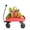 Small Red, variant on Collapsible Folding Wagon, Push Pull Foldable Beach Wagon Cart with All-Terrain Wheels, Heavy Duty Utility Grocery Wagon for Outdoor Camping Garden Sport Shopping,Pink