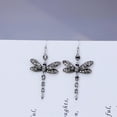 thumbnail image 4 of Heliisoer Retro Multicolor Diamond Tassel Insect Earrings Female Long Ear Jewelry, 4 of 4