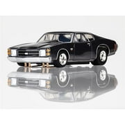 AFX Mega G+ 1972 Chevelle SS454 Silver and Black HO Slot Car