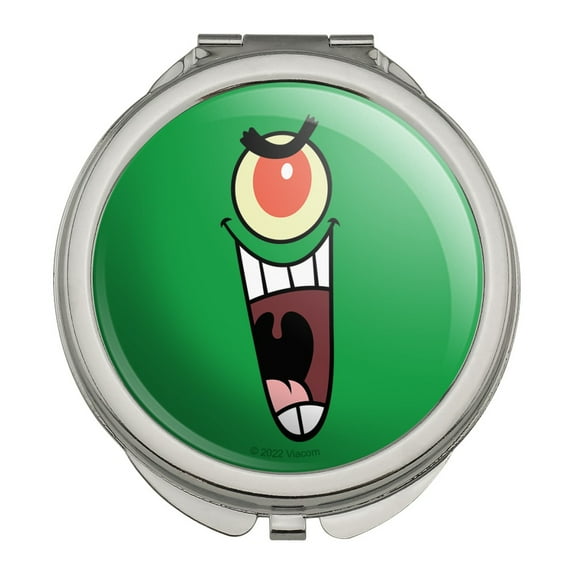 SpongeBob Plankon Face Compact Travel Purse Handbag Makeup Mirror