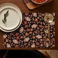 thumbnail image 4 of Autumn Dinner Placemats Set of 6, 12x18 Inch Rustic Linen Table Mats with Pumpkin and Sunflower Pattern, Washable Farmhouse Dining Decor for Thanksgiving Parties, 4 of 5