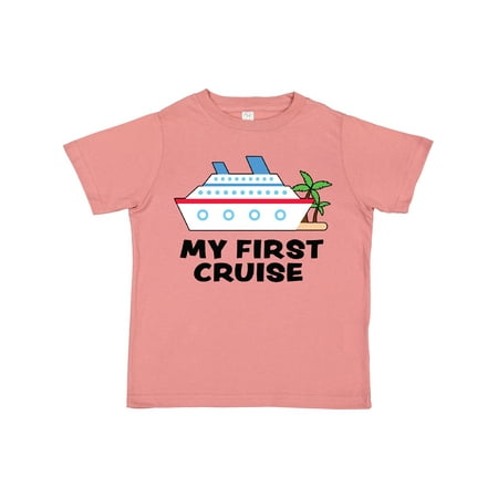

Inktastic My First Cruise with Cruise Ship and Palm Trees Gift Toddler Boy or Toddler Girl T-Shirt