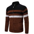 thumbnail image 1 of Gibobby Sueter Cardigan Casual Cárdigan tipo cárdigan con cuello de chal para hombre, con cierre de cierre y bolsillos, chamarra de invierno(Negro,M), 1 of 3
