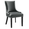 thumbnail image 2 of Modway Marquis Solid Wood and Vegan Leather Dining Chair in Gray, 2 of 8