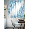 thumbnail image 3 of Teal Blue Wisteria Sheer Curtains 72 Inch Length 2 Panels Set, Sprinng Summer Pastoral Botanical Voile Window Treatment Rod Pocket Curtains Sheers Drapes for Bedroom/Living Room/Kitchen 52"x72"x2, 3 of 7
