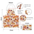 thumbnail image 7 of Fall Pumpkins Leaves Pattern Apron-Garden Aprons for Women with Pockets-Cotton Linen Waterproof Kitchen Cooking Gardening Aprons Adjustable for Kitchen,Cooking,BBQ and Salon 33"x27", 7 of 7